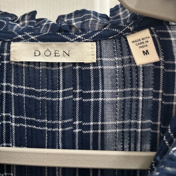 Doen Revi Dress in Blue Cottage Plaid - Picture 3 of 4